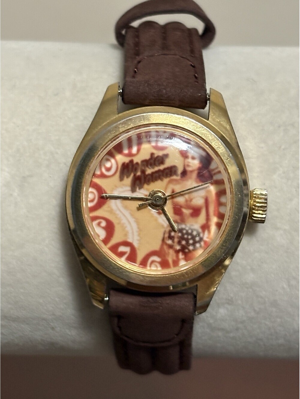Rare 1977 Dabs & Co Wonder Woman Watch DC Comics Vintage Mechanical Watch RUNS